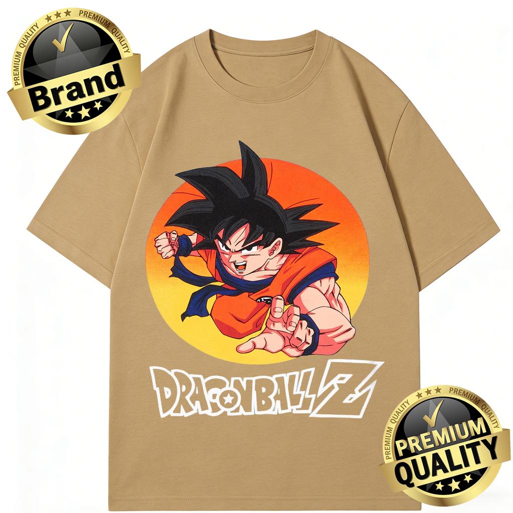 Dragon Ball Trendy Hot Items 2026 Summer Retro Mens Printed TShirt Goku Action Pose Design Oversized UnisexKids Streetwear