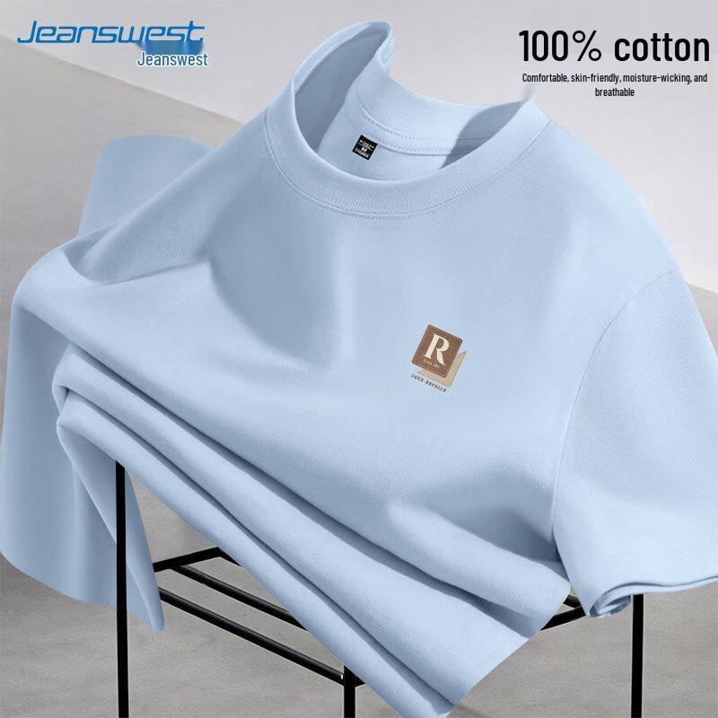 Jeanswest Men s Casual Print Combed Cotton Short Sleeve T-Shirt XL