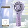 Portable Handheld Fan with Cooling Mist Spray - USB Rechargeable, Ultra-Compact Water Humidifier - Ideal For Personal Outdoor