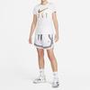 Nike Fly Crossov Embroidered Logo Striped Lace-Up Sports Shorts Women Shorts White DH7326-100