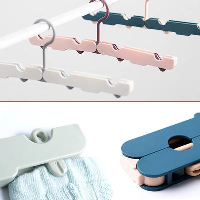 Foldable Clothes Hanger Portable Travel Drying Rack Home Non-slip Windproof Drying Rack Towel Sock Storage Rack Closet Organizer