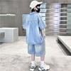 Children's Boys' Summer Denim Suit Summer Two-piece Set Thin Design Summer Short Design