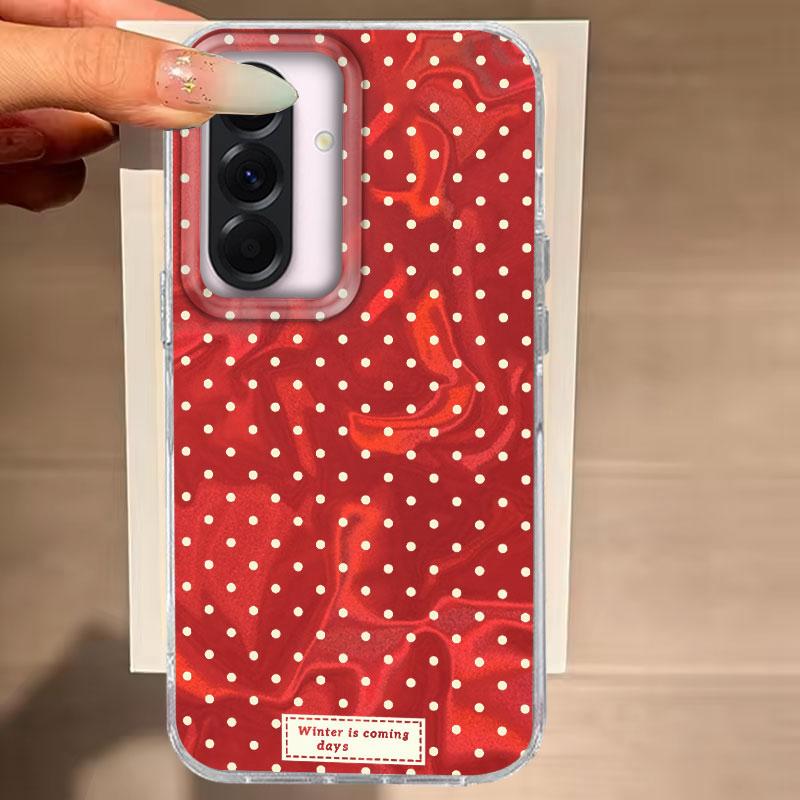 

Для Samsung Galaxy A56 A36 A16 A25 A35 A26 S25 S24 S23 S22 Plus Ultra FE Чехол для телефона Милый узор в горошек Для Samsung A55 Чехлы Galaxy A16 5G