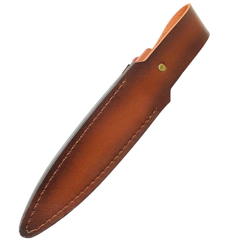 Small Blade Sheath for Everyday Outdoor Carry, Brown Leather Sleeve for Fixed Blade Storage, Camping and Hiking Use Daily Field Carry