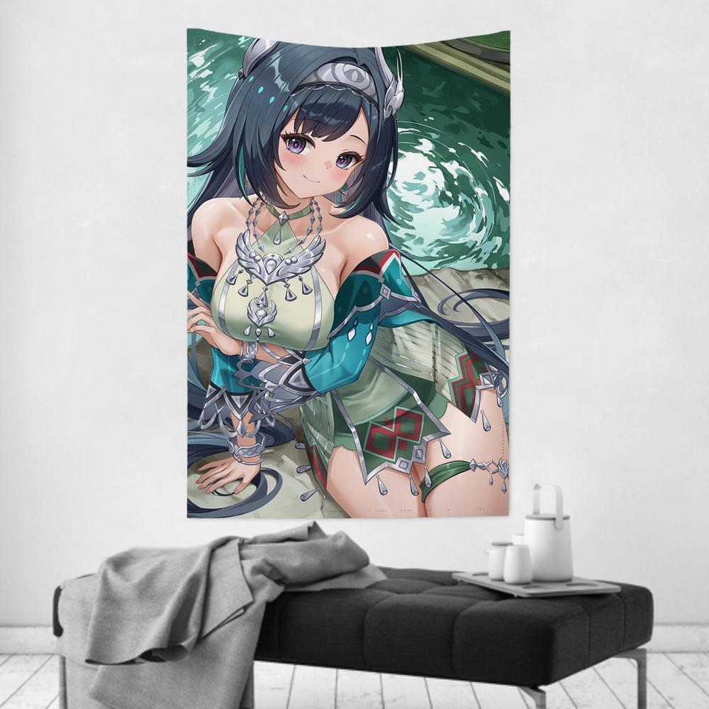 Lan Yan Genshin Impact Tapestry Room Decor Wall Cloth Party Hanging Background Room Decor Baby Room