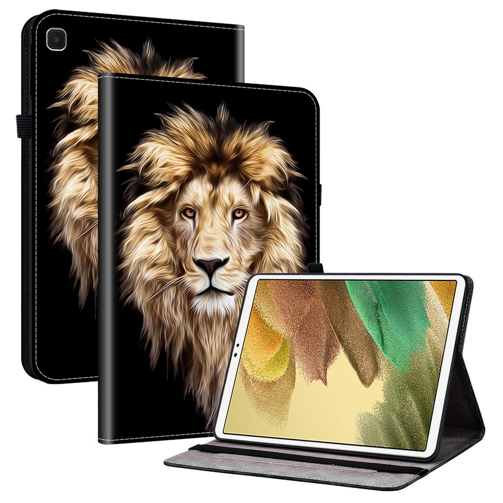 For Samsung Galaxy Tab A7 Lite 8.7-inch T220/T225 Leather Case Pattern Printed Stand Tablet Cover with Card Slots