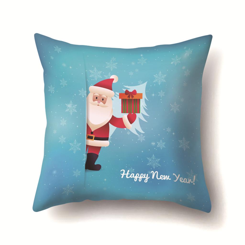 Christmas Gifts Santa Claus Pattern Pillow Polyester Home