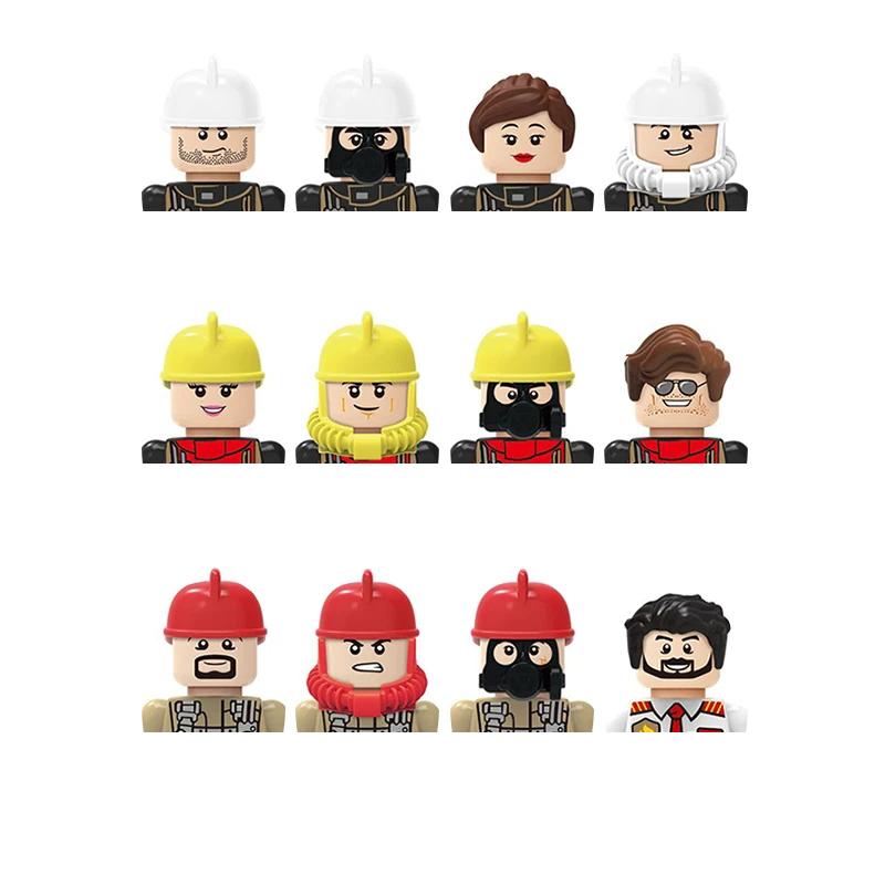 Non-Toxic City Characters Action Figures Building Blocks Policeman Teacher Fireman Occupation Mini Figurine Dolls Bricks Set Children Toys