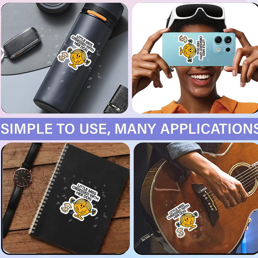 10pcs/1pc Durable PVC "Little Miss Obsessed with Her Dog" Decal Sticker for Cars Laptops, Water Bottles - Waterproof, Car Decals