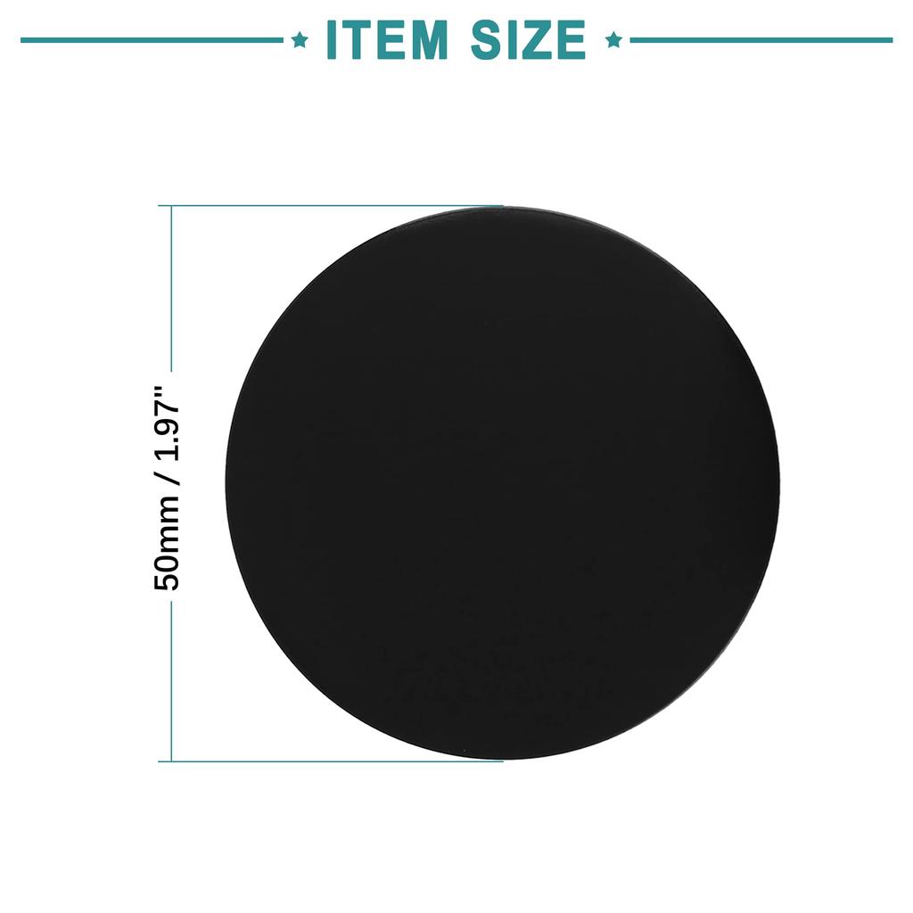 ACROPIX Car Wheel Center Hub Cap Emblem Badge Decal Sticker 50mm Black 4pcs