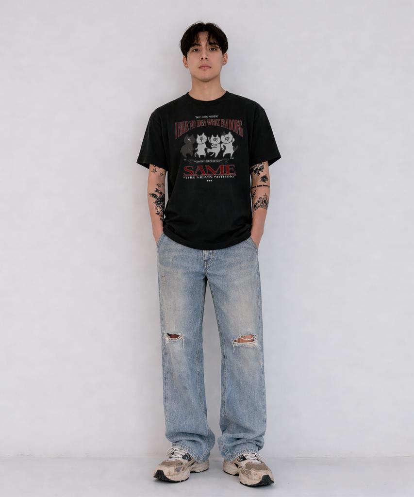 DRIFTOUT Born To Do Nothing Cat Short Sleeve T-Shirt (3 Colors)