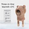 Cute Children's Balaclava Hat Thick Warm Integrated Ear Protection Warm Knitted Cap Windproof Face Guard Hat Winter Season