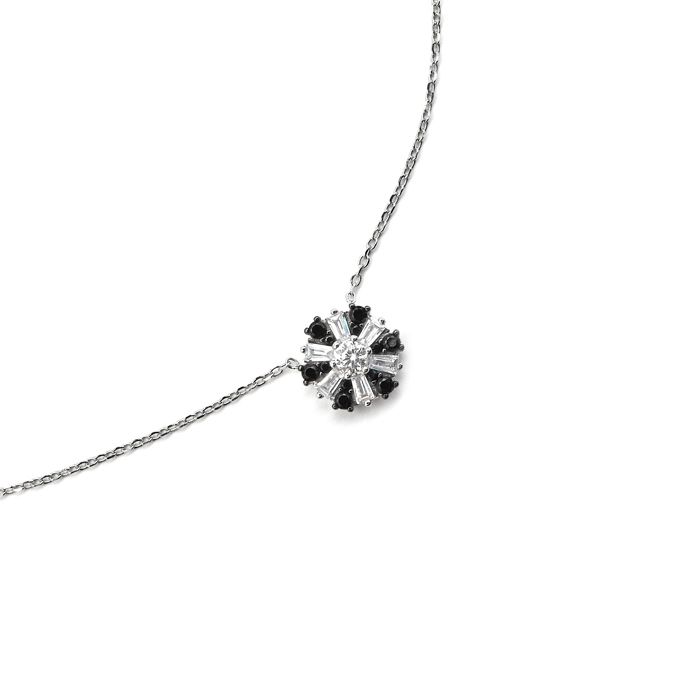 Collier Luxenter En Argent 925 Et Zirconium Finition En Rhodié - Lorush