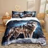 Wolf Series 3D Digital Printing Three-Piece Bedding Kit Bed Sheet Quilt Cover