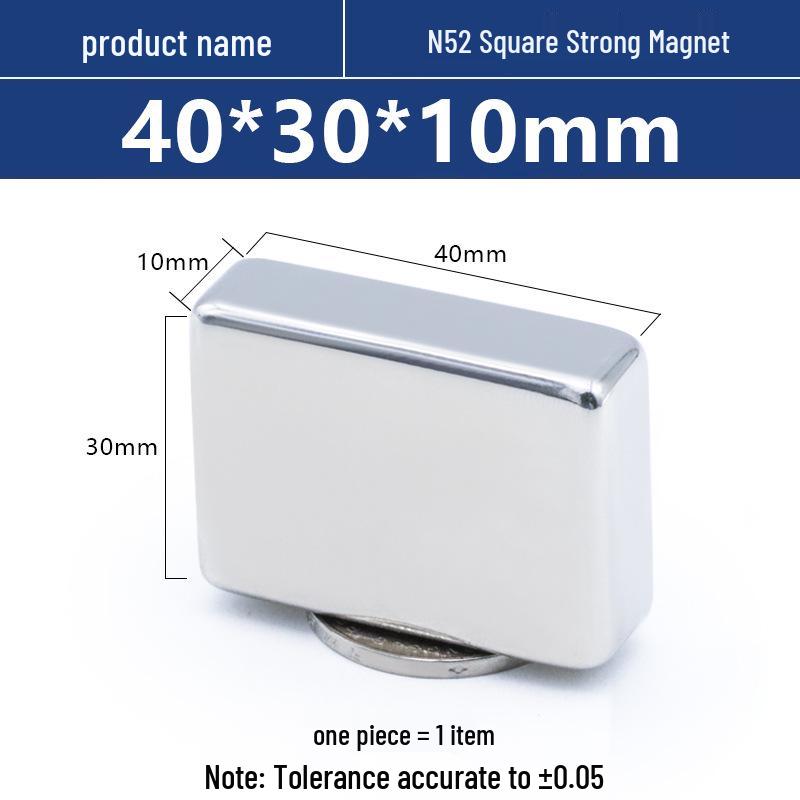 N52 40mm Neodymium Iron Boron Square Magnet Strip
