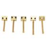 5Pcs Bass Bridge String Saddles for Bass Electric Guitar Replacement Part Spring ScrewsGolden