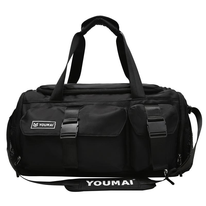 Men's and Women's Lightweight Travel Bags Large Capacity Pockets Hand Luggage Bag Dry and Wet Separation Training with Shoe Compartment Fitness Bag