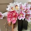 Magnolia Simulated Orchid Bouquet Real Touch Silk Fake Flower  Wedding Decoration