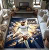 Jude Bellingham Printed Crystal Velvet Rug Non‑Slip Crystal Velvet Carpet For Sofa Bedroom Indoor Home Decoration
