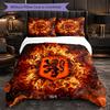 Netherlands Football Pattern 3 Pieces Bedding Set Soft Microfiber Duvet Cover with Pillow Cases for Bedroom