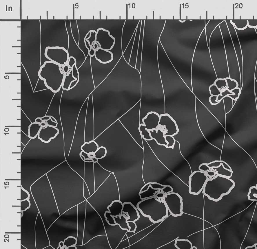 Soimoi Floral Print,  Cotton Cambric, Quilting Fabric Sold by The Yard 42 Inch Wide, Medium Weight Cotton Fabric, Sewing  Supplies,Blue &