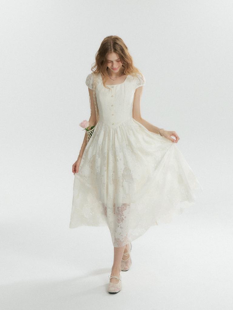 Sinseuden Flua Lace Long Dress