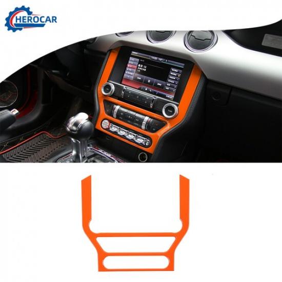 Center Console GPS Navigation Cover Panel Trim Bezels for Ford Mustang  Orange