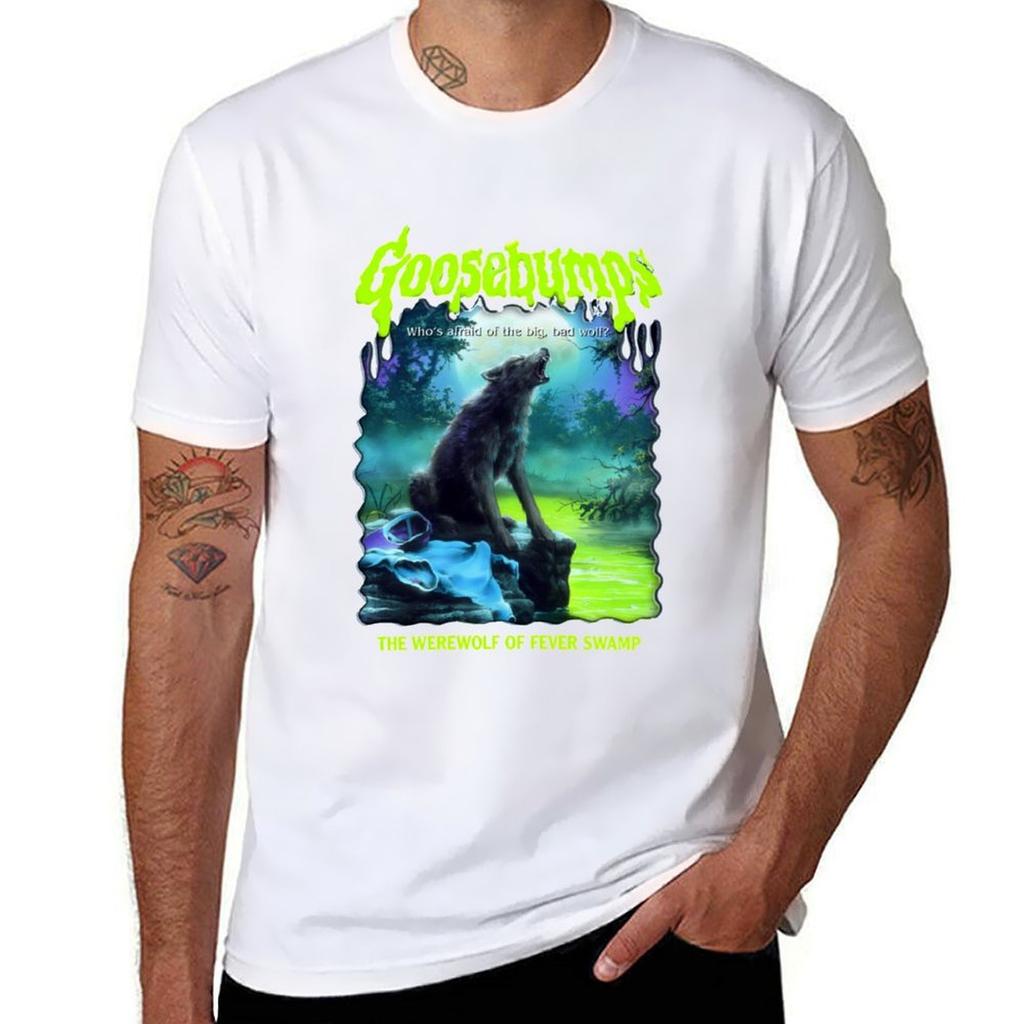 R.L. Stine Goosebumps Nightmare Halloween Werewolf Fever Swamp T-Shirt T Shirt Man Designer T Shirt Custom Print T-Shirt