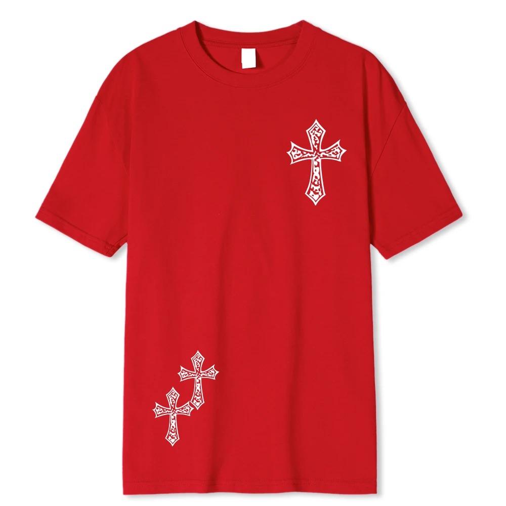 Black Cool Diamonds Cross Print T Shirt Harajuku Women Gothic Short Sleeve Summer Hip Hop Tshirt Anime Oversized T Shirt Men