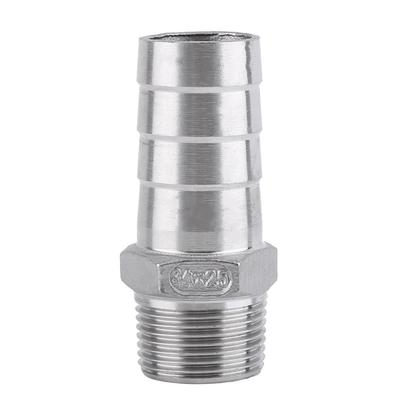 Stainless Steel Male Thread Pipe Fitting Adapter Barb Hose Tail Connector (34"x25mm)