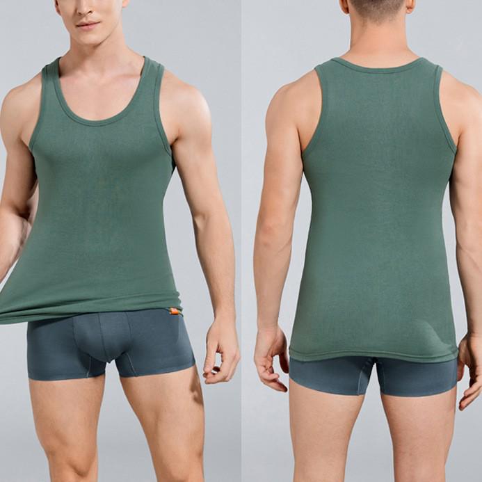 Men's Plus Size Pure Cotton Sleeveless Vest - Summer Base Layer Fitness Top