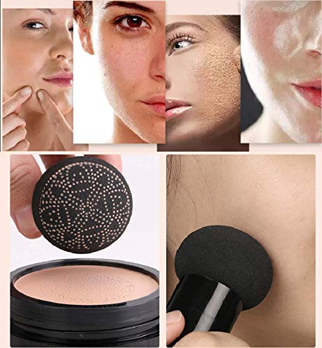 Mushroom Head Air Cushion CC Cream Natural Mushroom Head Foundation,Moisturizing BB Cream Makeup Long Lasting Matte Concealer