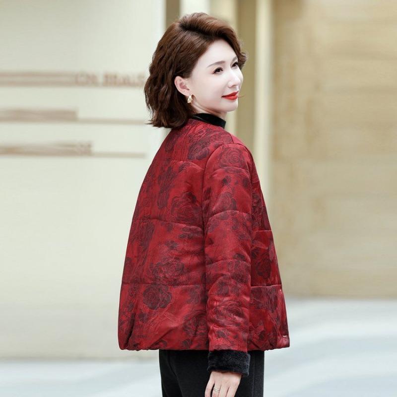 Autumn and winter classic high-end cotton-padded coat jacquard new retro cotton-padded clothes