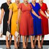 D190 Women's 2023 New Mesh Splicing Maxi Dress - European & American Style