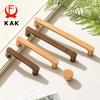 KAK Wooden Cabinet Knobs andl Handles Walnut Kitchen Cabinet Handle Pulls Beech Drawer Knobs Round Furniture Handle Hardware