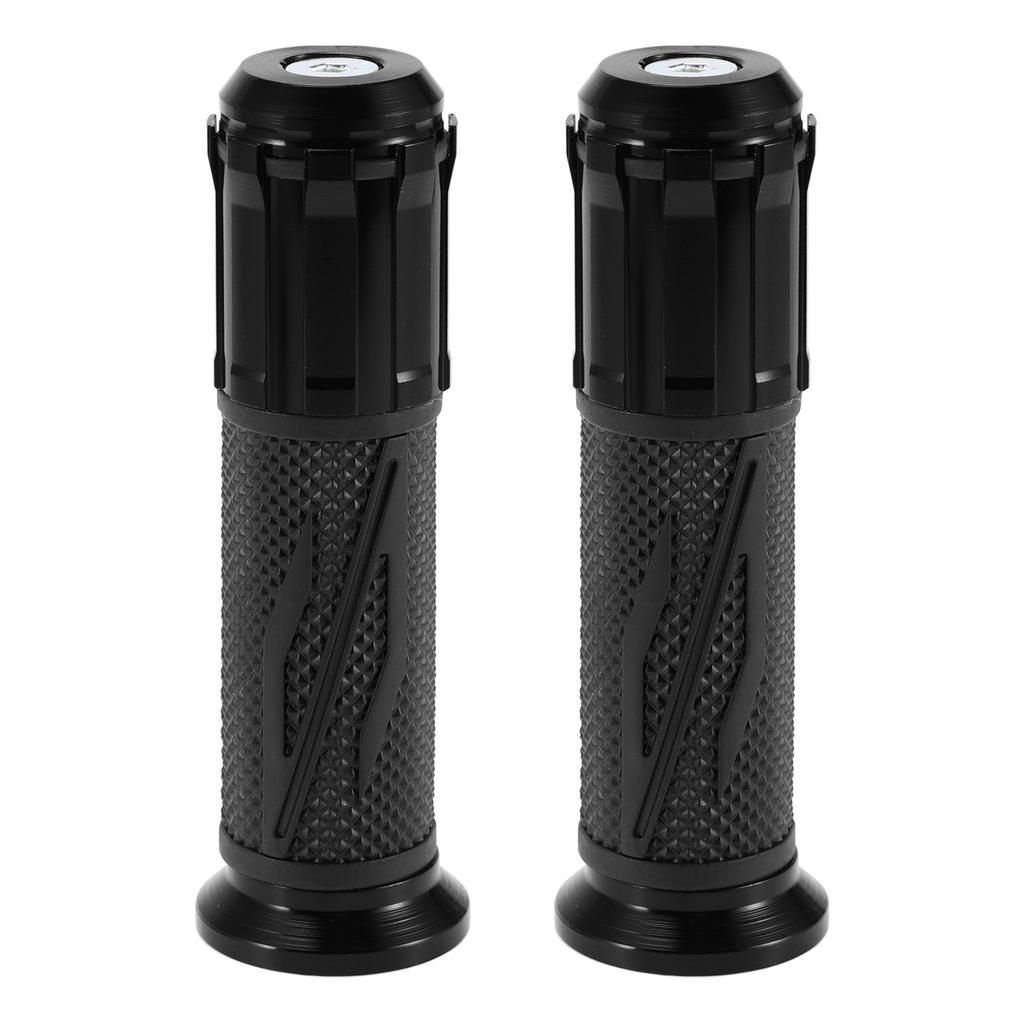 Motoforti 22mm 24mm Universal Motorcycle Hand Grips Cover Rubber Aluminum Alloy Handlebar Grip for Motorcycle Scooter 1 Pair