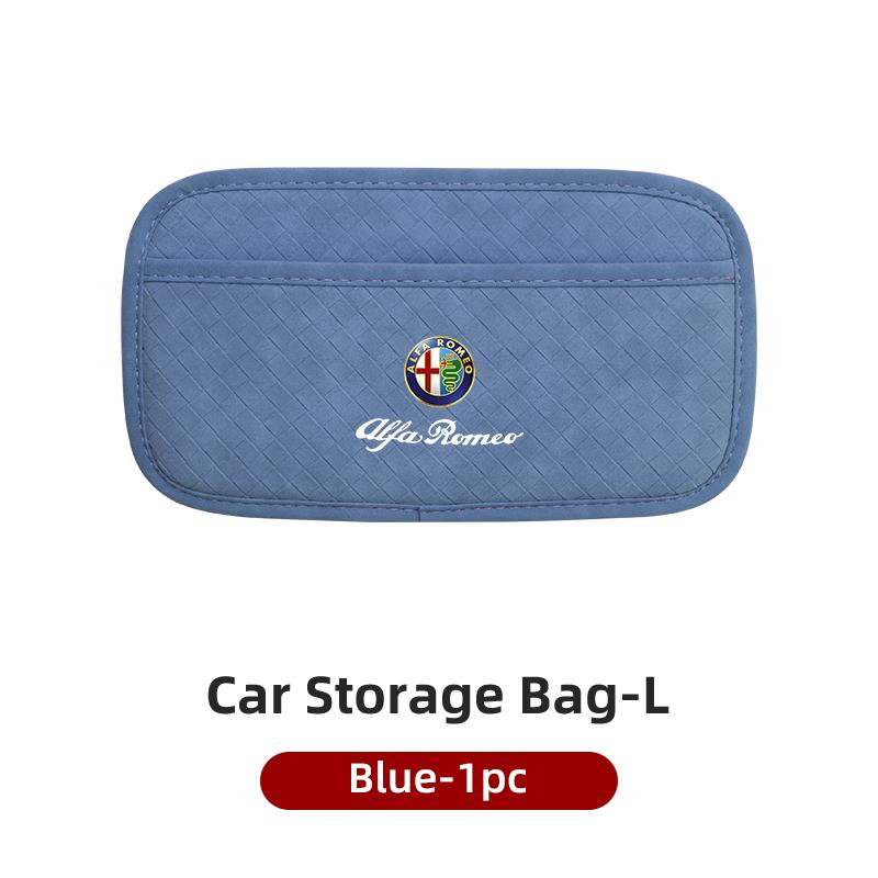 TKJLP1 Plaid Self-Adhesive Storage Hanging Bag For Alfa Romeo Giulietta 159 147 156 166 Mito Giulia GT Stelvio Tonale