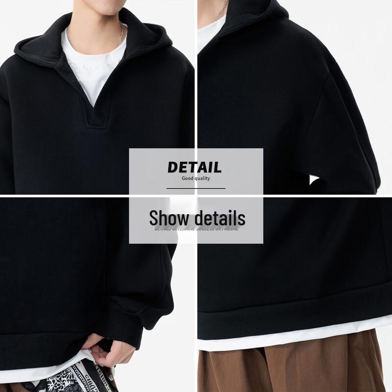 Baleno Men's S&K Series Loose Fit Hooded Pullover Sweatshirt