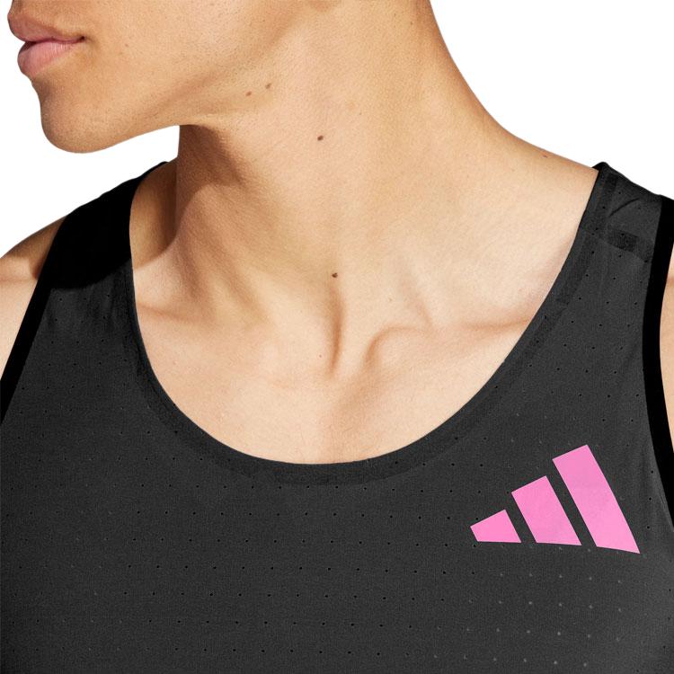 New Adidas Adizero Running Tank Top Men's Black IL1495