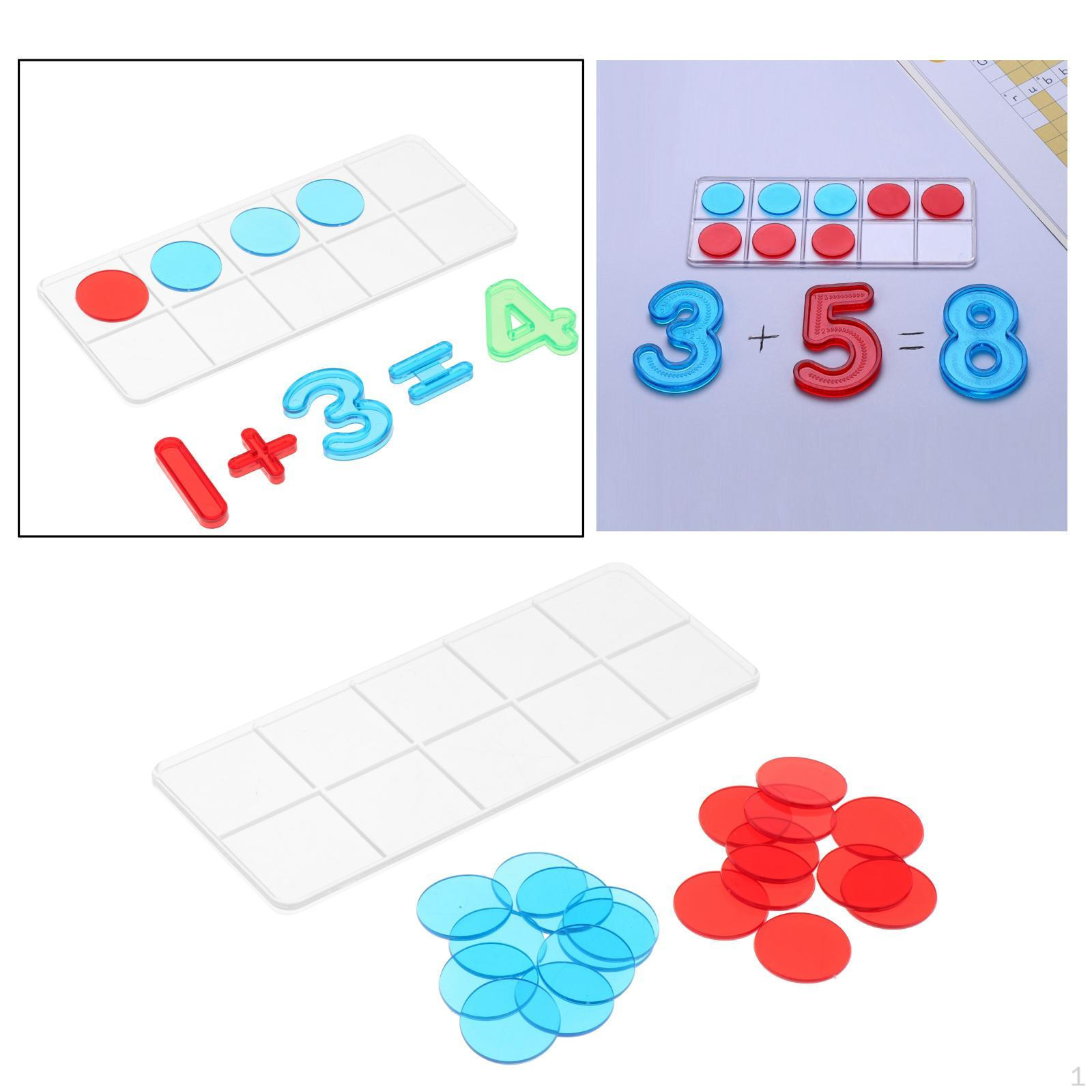 Math Toys Number Counting Learning Mathematics Material Supplies Gift Alphabet for Games Red Blue
