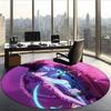 Rujinu (14) Round Office Rug Decorative Floor Rug for Office Bedroom Living Room and Home Space