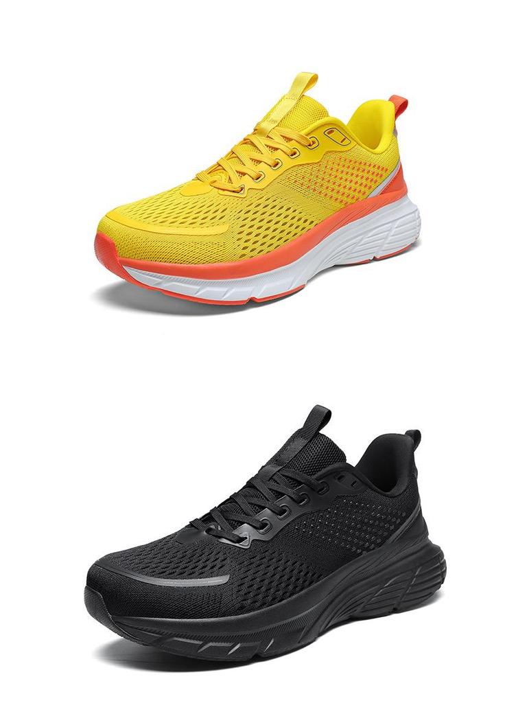 Men's Wide Fit Mesh Running Shoes with Shock-Absorbing Soles - 2026 Spring/Summer Collection