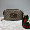 [Usato] Serie Neo Vintage Logo in Lamina d'Oro Testa di Tigre Metallica Monogramma Tela e Pelle Borsa per Fotocamera - Buono #TUMN89