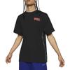 Nike Letter Print Logo Straight Cut Round Neck Short Sleeve T-Shirt Men Tops Black CD1310-010