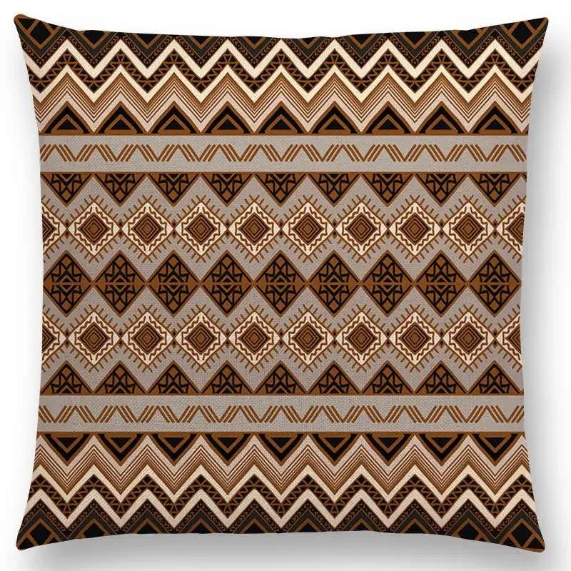 Newest Bohemia Cushion Cover Vintage Pattern Ethnic Striped Navajo Arrow Sofa Throw Pillow Case