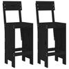 Vidaxl Bar Stools, 2 Pcs, Black, 40X48.5X115.5 Cm, Pine Wood