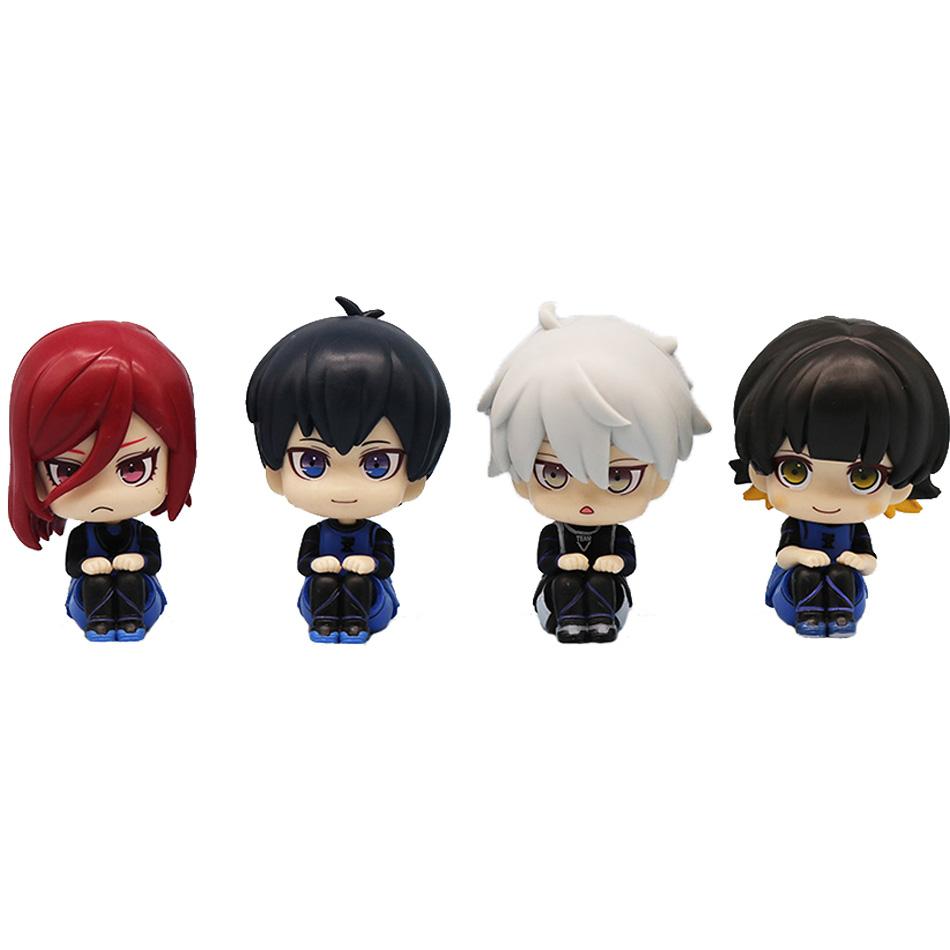 Isagi Yoichi Doll Blue Lock Action Figures Q Version Chigiri Hyoma Bachira Meguru Nagi Seishiro Figure PVC Ornament Toys
