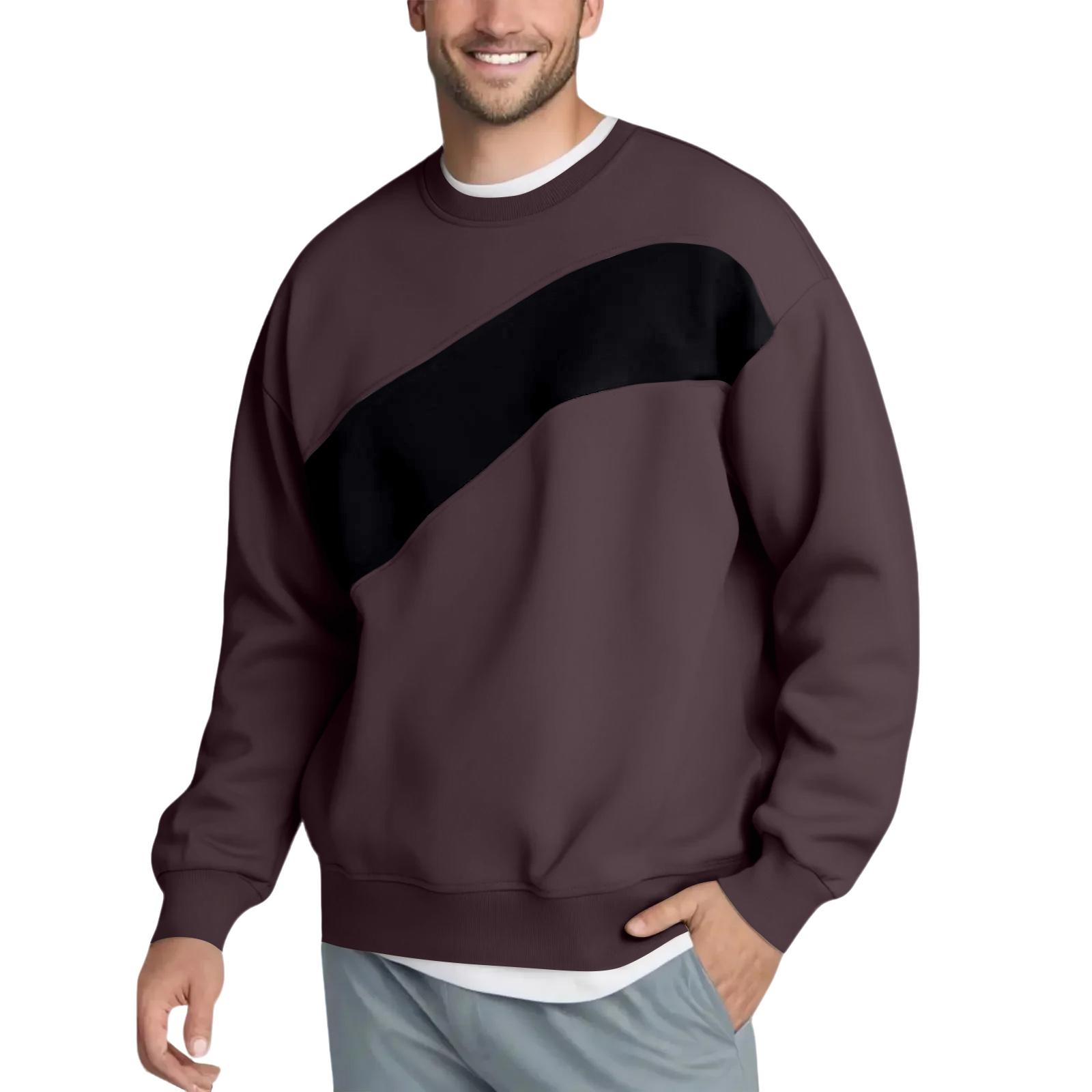 

Men s Hoodie Loose Casual Long Sleeved Round Neck L