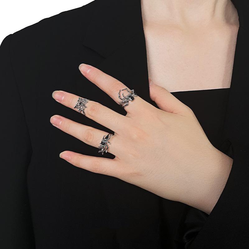 Dark Poisonous Spider Ring Female Niche Design High Sense Light Luxury Personality Trendy Cold Wind Han Opening Ring