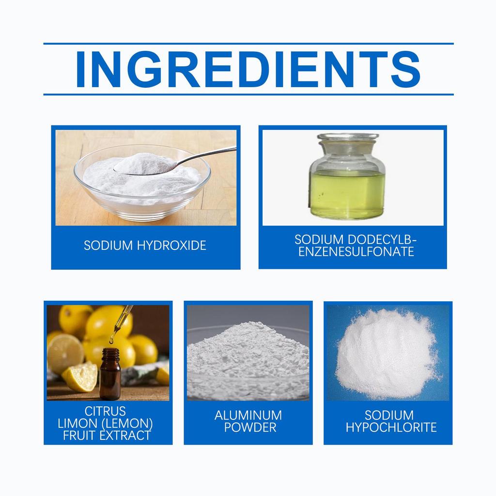 Jue Fish Drain Cleaning Powder (6pcs) for Kitchen and Bathroom Drains - Cleans and Unblocks Drains, Removes Blockages